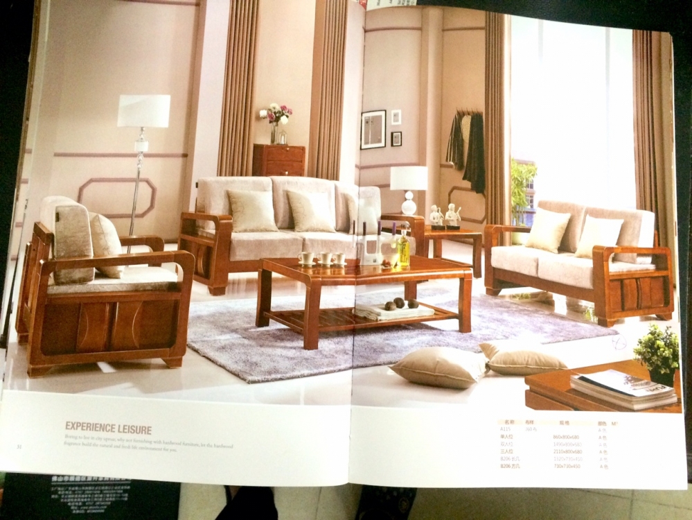 Sofa gỗ và nỉ 4