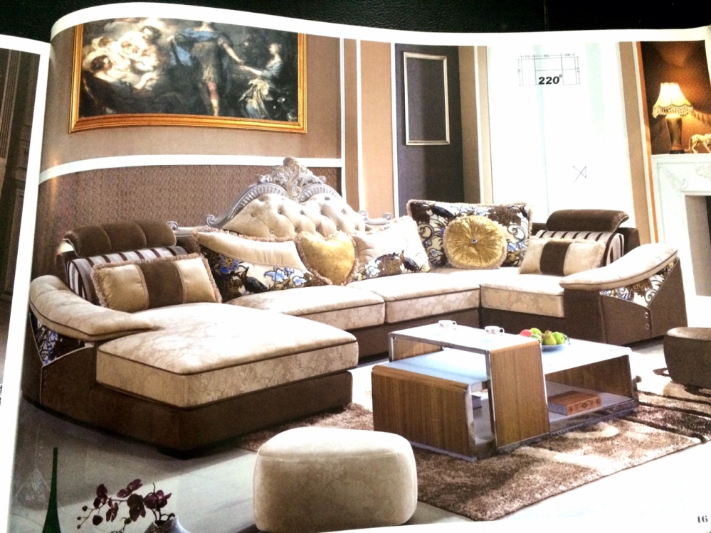 Sofa nỉ cổ điển 1