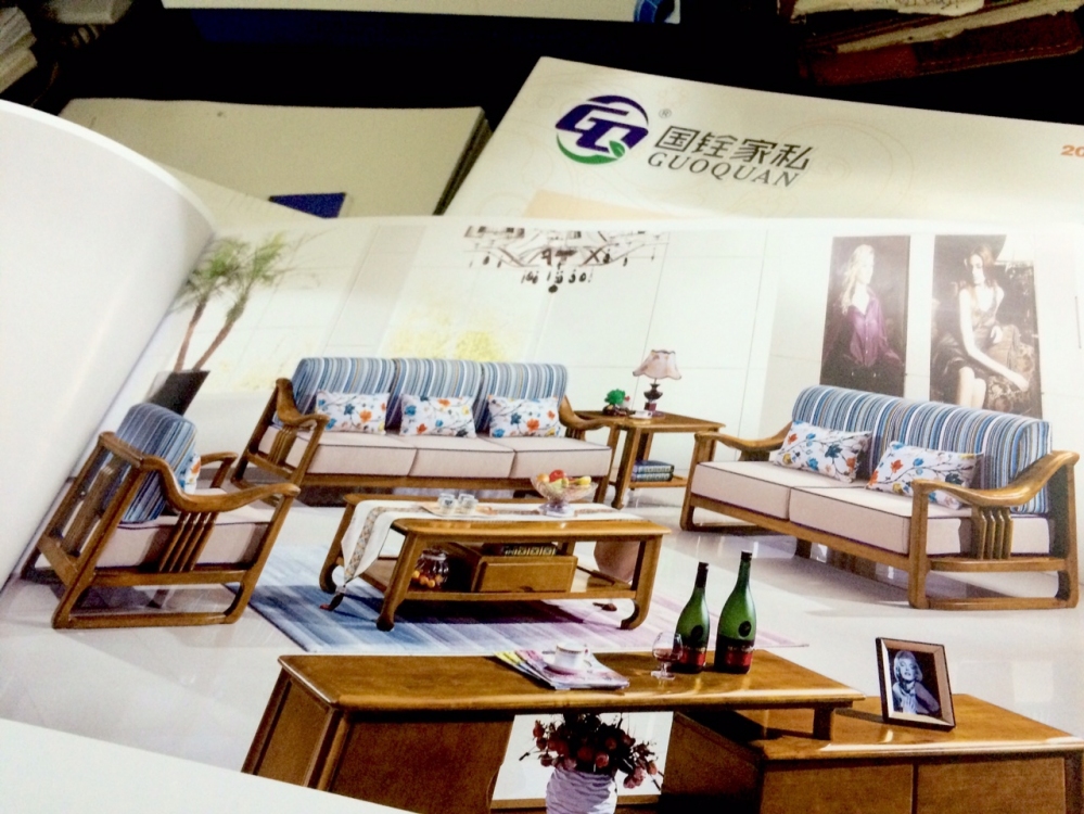 Sofa gỗ và nỉ 1